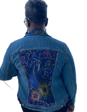 Up-Cycled Constellation Denim Jacket