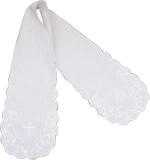 Christening Stole with Embroidered Cross