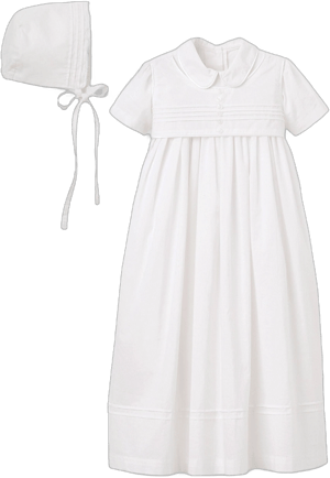 Baby Boys' Christening Gown & Bonnet Set