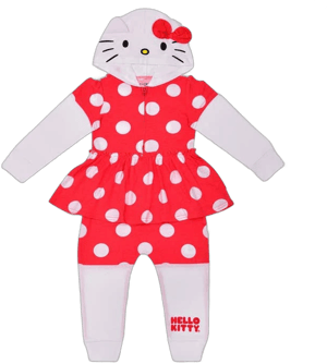 Hello Kitty Baby Girls Long Sleeve Zip Up Coverall