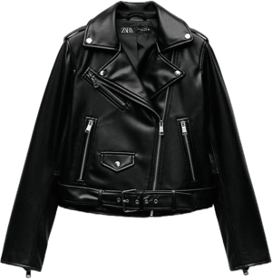 Zara Women's Faux Leather Biker Jacket