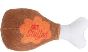 Youly Thanksgiving Plush Turkey Leg Dog Toy, X-Small