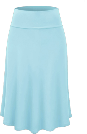 Lock and Love Women's Lightweight Flare Midi Skirt