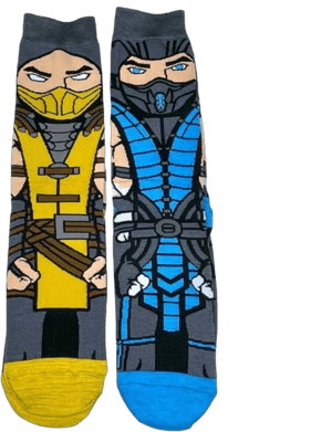 Mortal Kombat Scorpion & Sub Zero Socks