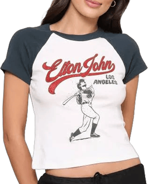 Elton John Home Run Raglan M / WHITE