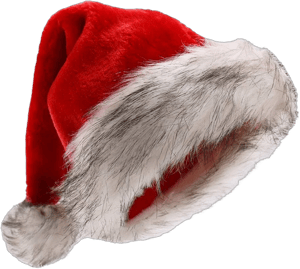 Beurio Deluxe Santa Hat with Plush Pom Pom