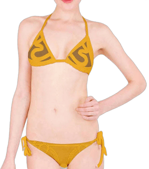 Kawaiian Pizza Apparel Slave Princess Leia Two Piece Bikini