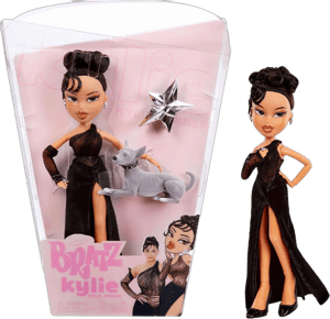 Bratz x Kylie Jenner Night Fashion Doll with Evening Gown, Pet Dog, and Poster