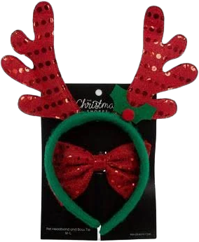 Antlers Pet Headband & Bow Tie