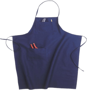 Custom Leathercraft Unisex Adult Bib,waist Bs60 3 Pocket Canvas Work Apron, Blue, Medium