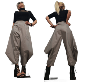 Women's Avant Garde High Waist Wide Leg Pants