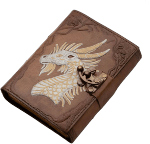 Medieval Collectibles Two Tone Dragon Embossed Leather Journal