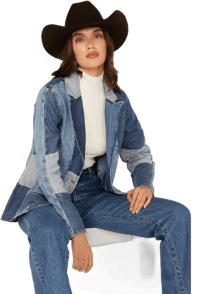 Wrangler x Lainey Wilson Patchwork Denim Blazer