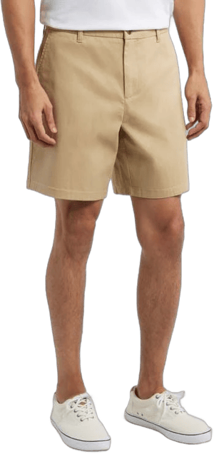 Nordstrom Heron Flat Front Cotton Stretch Twill Chino Shorts