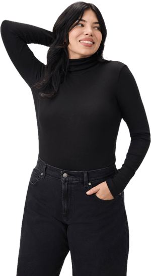 Splendid Women's 1x1 Turtleneck Top