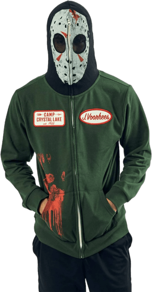 Bioworld Friday The 13th Jason Long Sleeve Men's Men’s Green Cosplay Hoodie