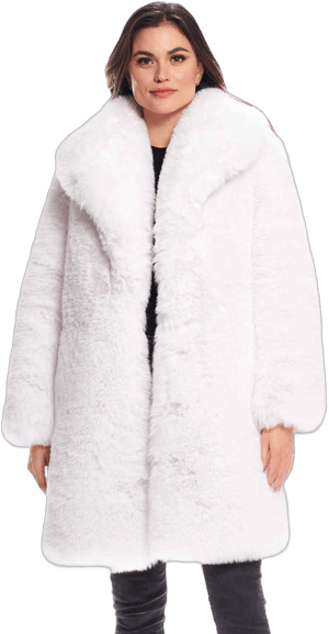 Faux Fur Snow Stopper Knee-Length Coat