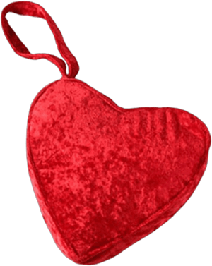 Women's Plush Heart Purse