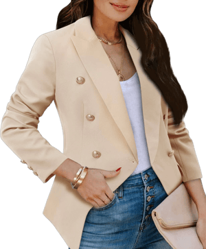 Crazy Grid Women's Casual Long Sleeve Blazer Jacket