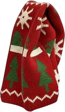 Mikilon Children's Xmas Snowflakes Print Thicken Windproof Scarf