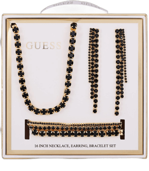 GUESS Women's Crystal Rhinestone Collar Necklace, Bracelet & Earrings Set