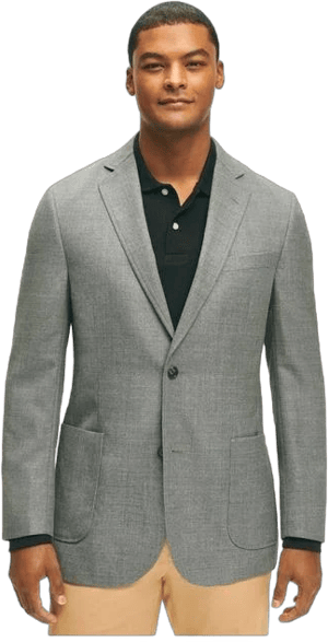 Brooks Brothers Men's Classic Fit Wool Hopsack Sport Coat