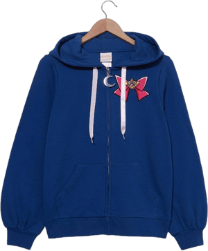 Pretty Guardian Sailor Moon Bow Zippered Hoodie