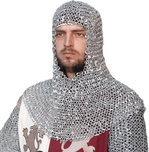 Aluminum Steel Riveted Chainmail Coif