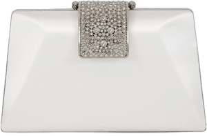 Jewel Badgley Mischka Amira Satin Minaudiere Clutch