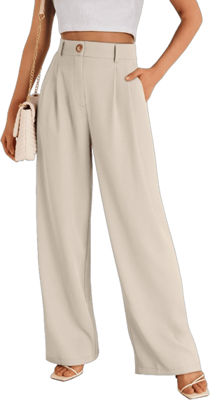 LILLUSORY Women's High-Waisted Wide Leg Dress Pants