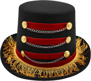 Nicky Bigs Novelties Lion Tamer Burlesque Top Hat