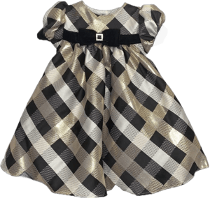 Made in USA Christmas Dresses for Baby Girls - Red and Green Plaid Dress Baby Girls Holiday