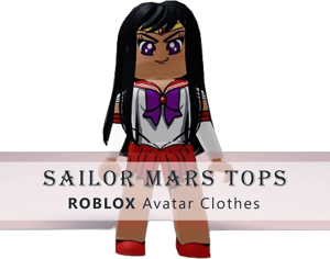 ROBLOX Sailor Mars Uniform TOPS - Avatar Clothes - Digital Paper - 1 Design - 585 x 559 pixels