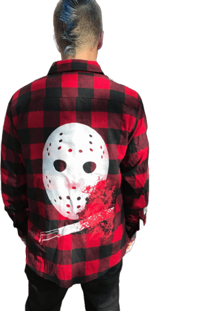 RockNhorrorApparel Camp Blood Flannel - Friday The 13th, Jason Voorhees