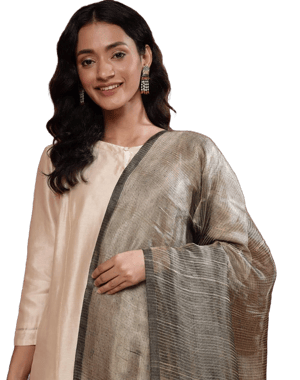 Fabindia Silk Blend Woven Dupatta