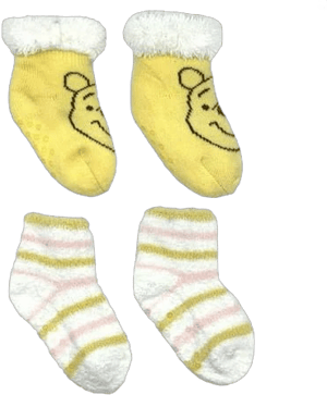 Disney Winnie The Pooh Baby Girl Slipper Cozy Sock Set