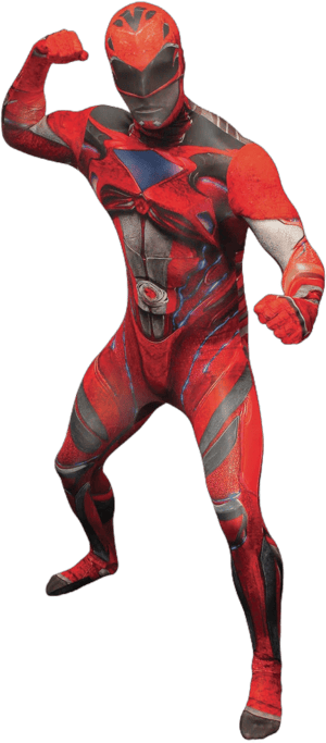 Adult Men's Movie Red Power Ranger Morphsuit Costume