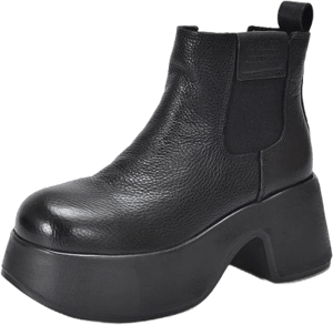 Genuine Leather Platform Chelsea Boots