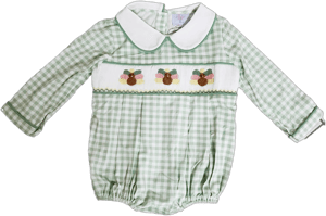 Lillie & Lilah Benjamin Turkey Smocked Boy Bubble