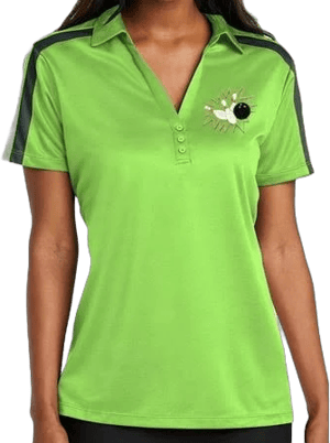 Women's Crashing Bowling Pins Polo Shirt