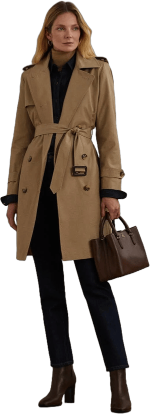 Lauren Ralph Lauren Women's Belted Water-Resistant Trench Coat