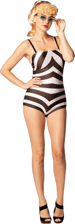 Barbie Women's Vintage Barbie Swimsuit Costume