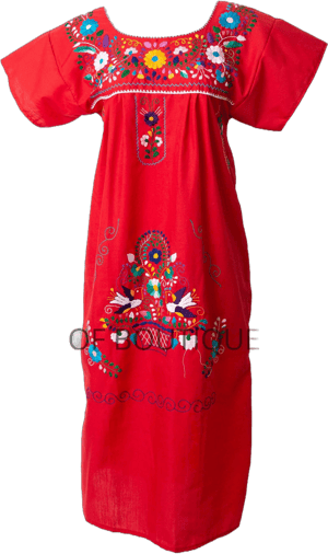 Women's Embroidered Mexican Dress