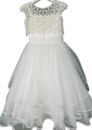 Michelina Bimbi Satin and Tulle Communion Dress with Coverlet J3009