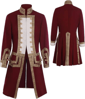 CosplayDiy Men's 18th Century Colonial Military Uniform Tailcoat