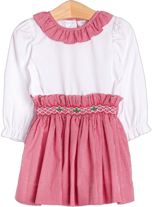 Stitchy Fish Girl's Holly Smocked Skirt Set