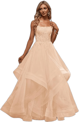 JJ's House Princess Square Tulle Ball-Gown