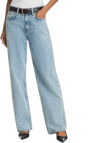 rag & bone Women's Shea High-Rise Relaxed Straight Jeans