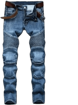 Men's Slim Fit Button Zipper Jeans