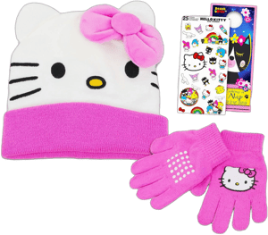 Hello Kitty Hat and Mittens Set